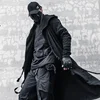 ARENS Men's Tide Spring Autumn Darkwear Warrior Large Size Windbreaker Gothic Style Long Coat Punk Cloak Hooded Wizard 3