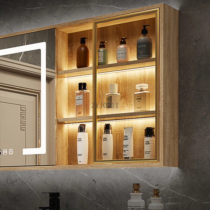 Solid Wood Bathroom Cabinets Minimalist Rock Panel Integrated Bathroom Cabinets Washbasin Toilet Furniture YX50BC