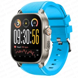 Sport Silicone Replacement Band for Smartwatch - 22mm Watch Strap Bracelet (Blue)