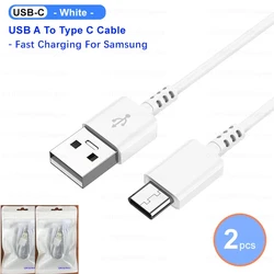 Samsung Type C USB Fast Charging Cable for 1.2m (White - 2PCS)