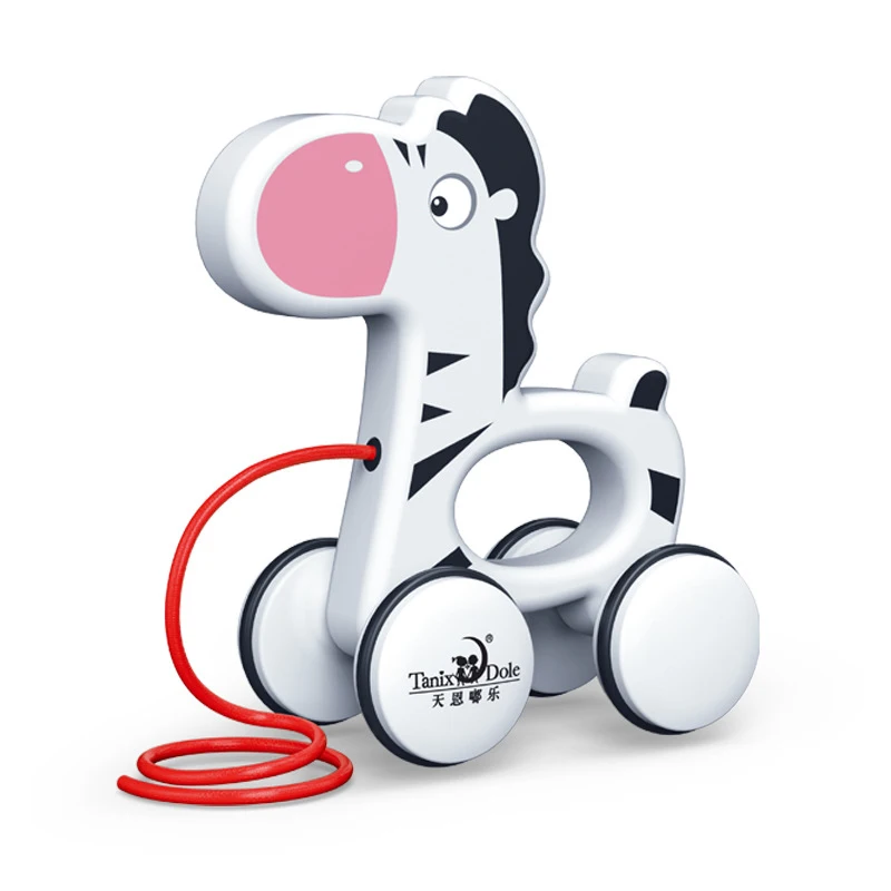 Colors Dragging Baby Toddler Funny Toys Newborn Cute Early Teaching Walker Pull Animals Model Toys For Children Christmas Gift