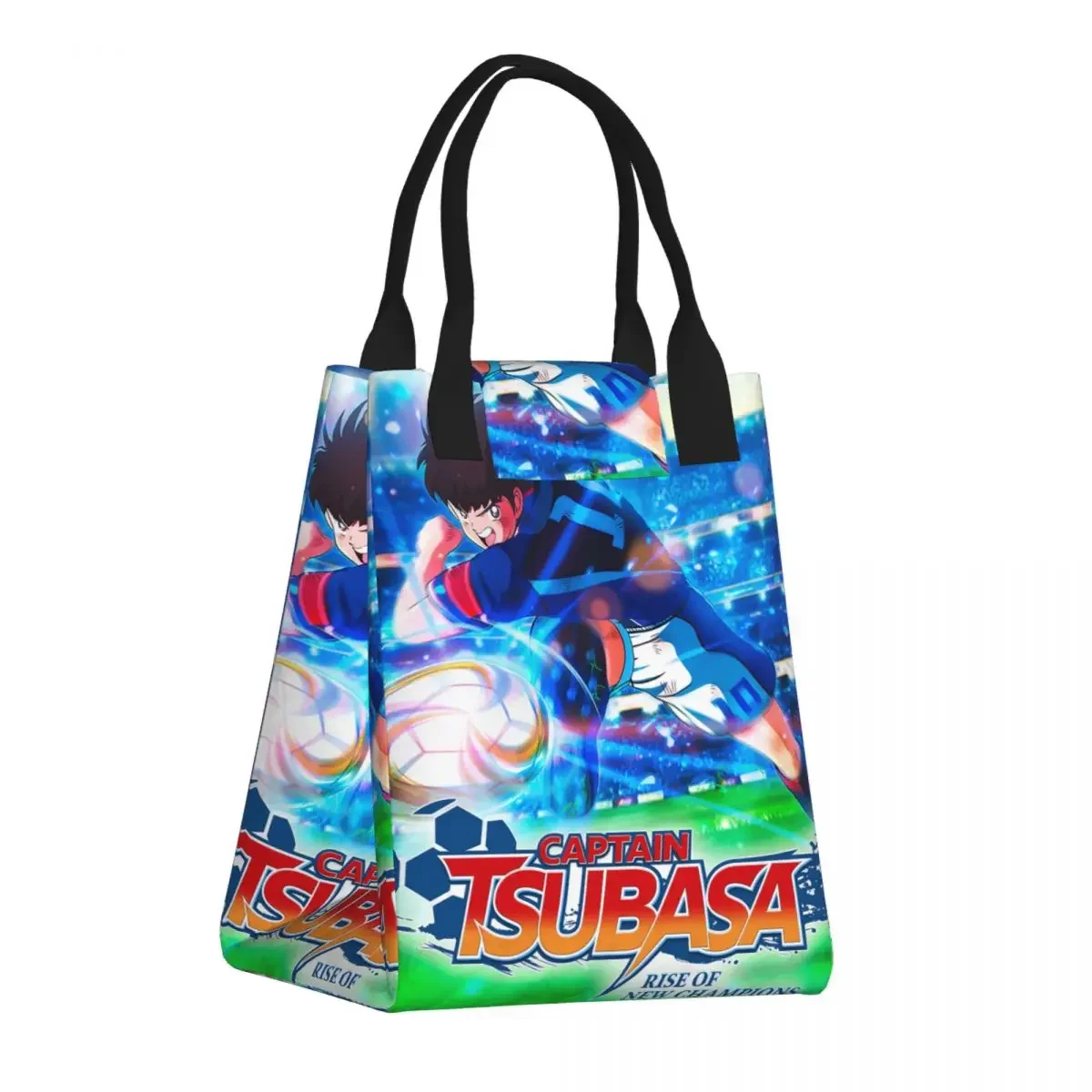 

Captain Tsubasa Insulated Lunch Bag Japan Footballer Anime Manga Resuable Thermal Cooler Bento Box Food Container Tote Bags