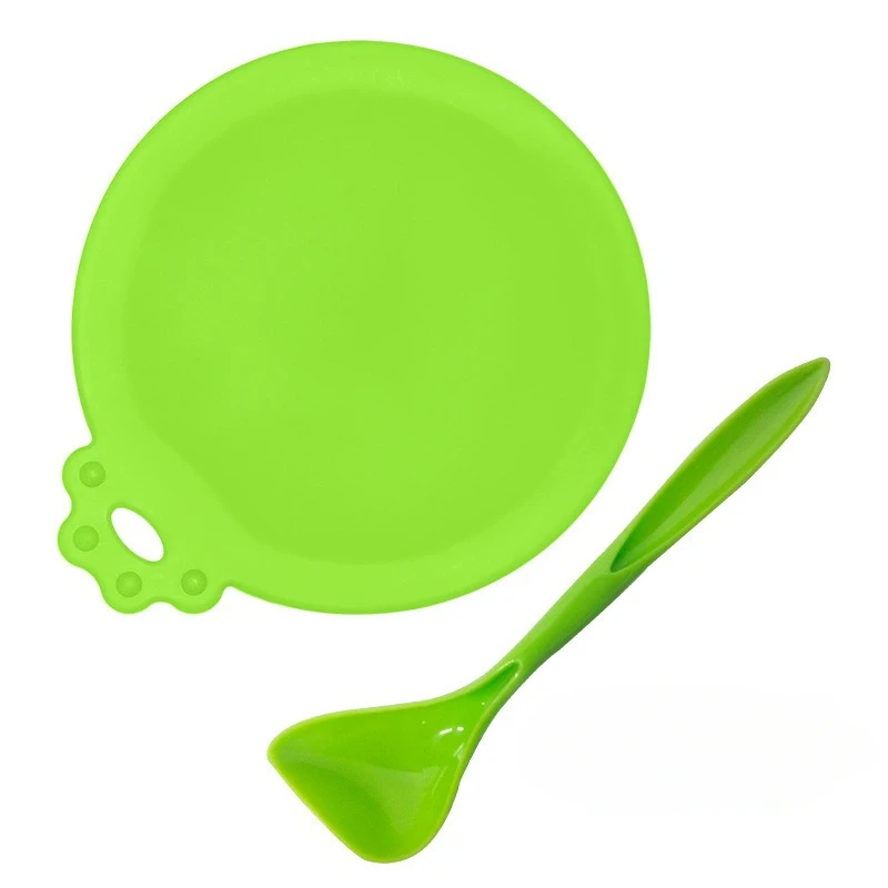 Reusable Silicone Pet Food Can Covers with Spoon - Set of 2