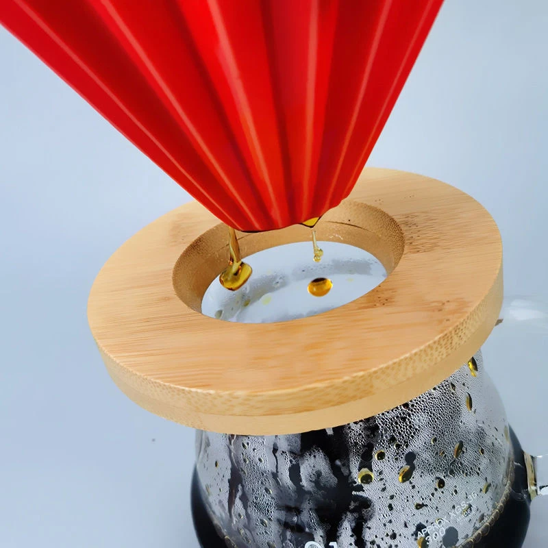 V50V60 Universal Filter Cup Holder Hand Brewed Coffee Filter Cup Holder Origami Wooden Bracket