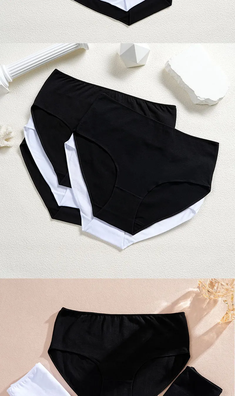 Cotton High Waist Panties – Seamless Women's Briefs | Breathable Underwear Comfort