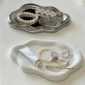 Vassoio portaoggetti semplice per gioielli Forme di nuvola creative Gioielli elettrolitici Orecchini Anello Display Piatto da tavolo per le donne