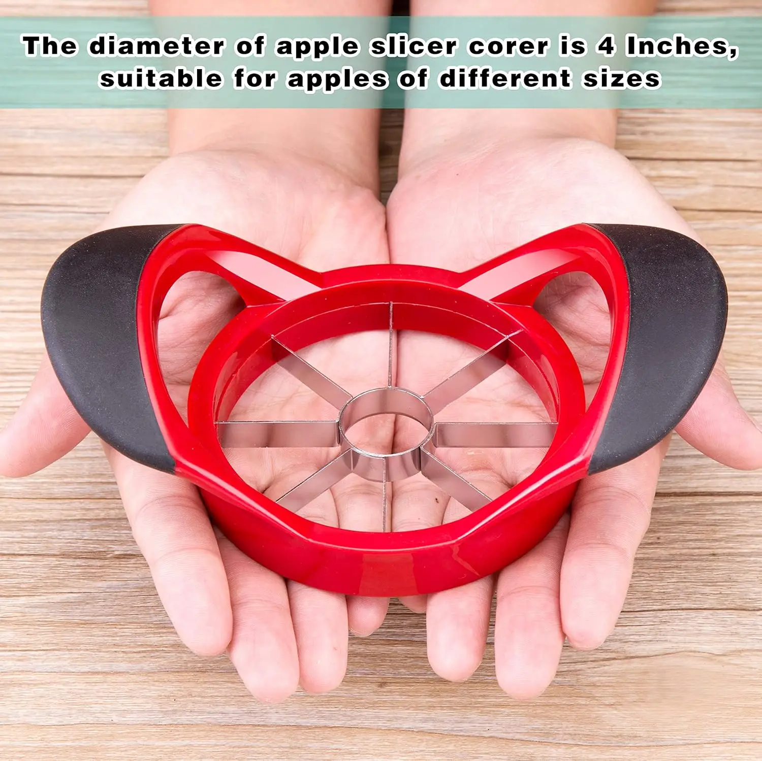 Apple Slicer Upgraded Version 8-Blade Extra Large Apple Corer Ultra-Sharp Cutter Wedger Pitter Divider