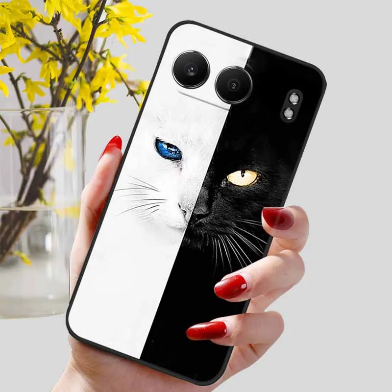 Luxury Silicone TPU Soft Bumper Case with Cute Cat Design for Oneplus Nord 4 - Premium Protective Cover