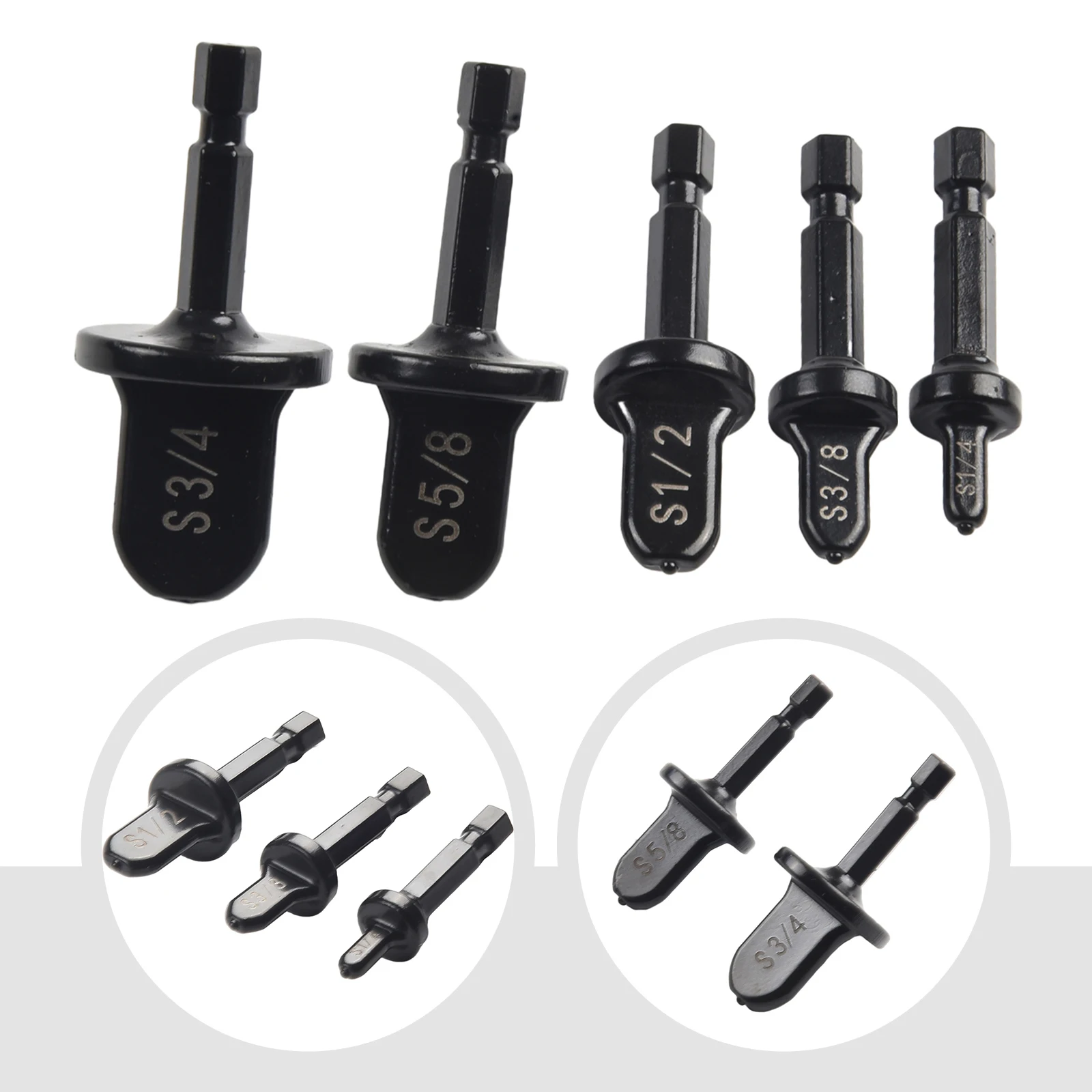 Tube expander Hex shank HCS 63/61/56/53/50mm Expand copper pipe Air conditioner Swaging flaring set Electric drill HVAC tools