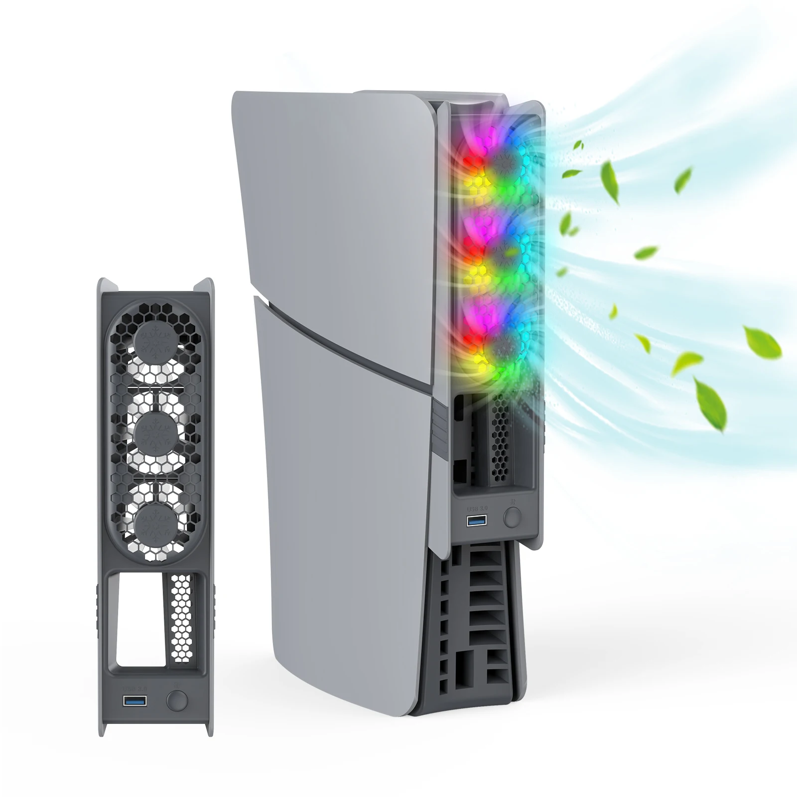 For PS5 Pro/PS5 Slim Cooling Fan External Fan Cooler Fans for 5 Pro/Slim Disc & Digital Edition