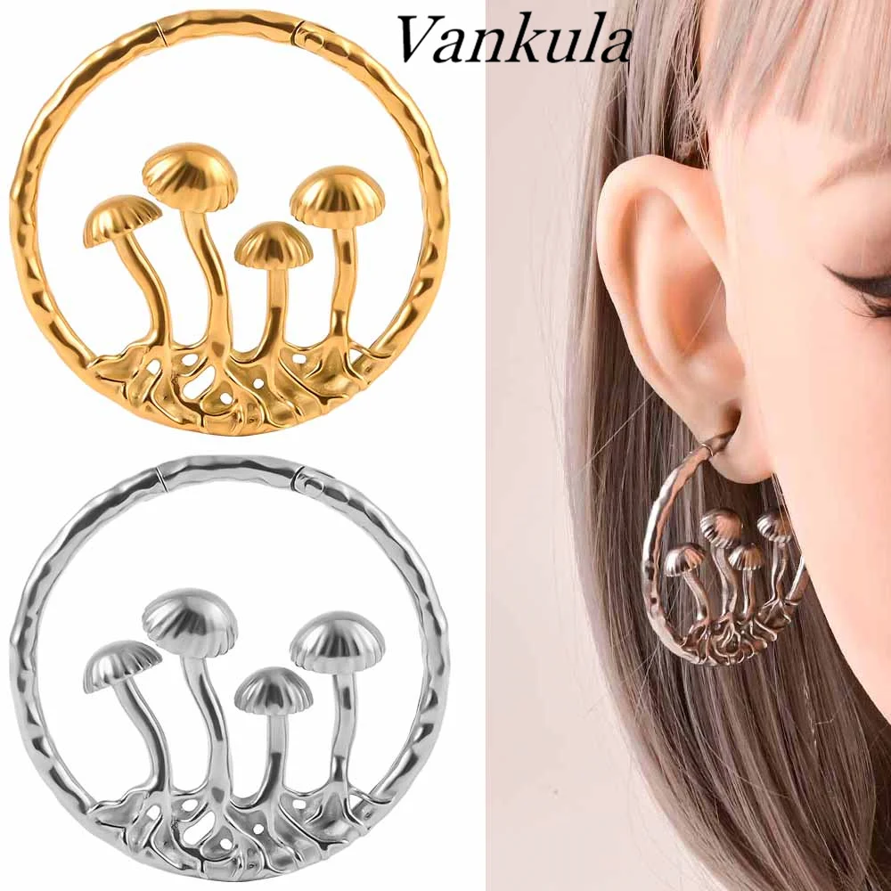 Vankula Ecarteur Oreilles 1 Paire Selle Plug Tunnel Encaje En Acier Inoxydable étirement Piercing Bijoux Pour Femmes Hommes 8mm(0G) Argent