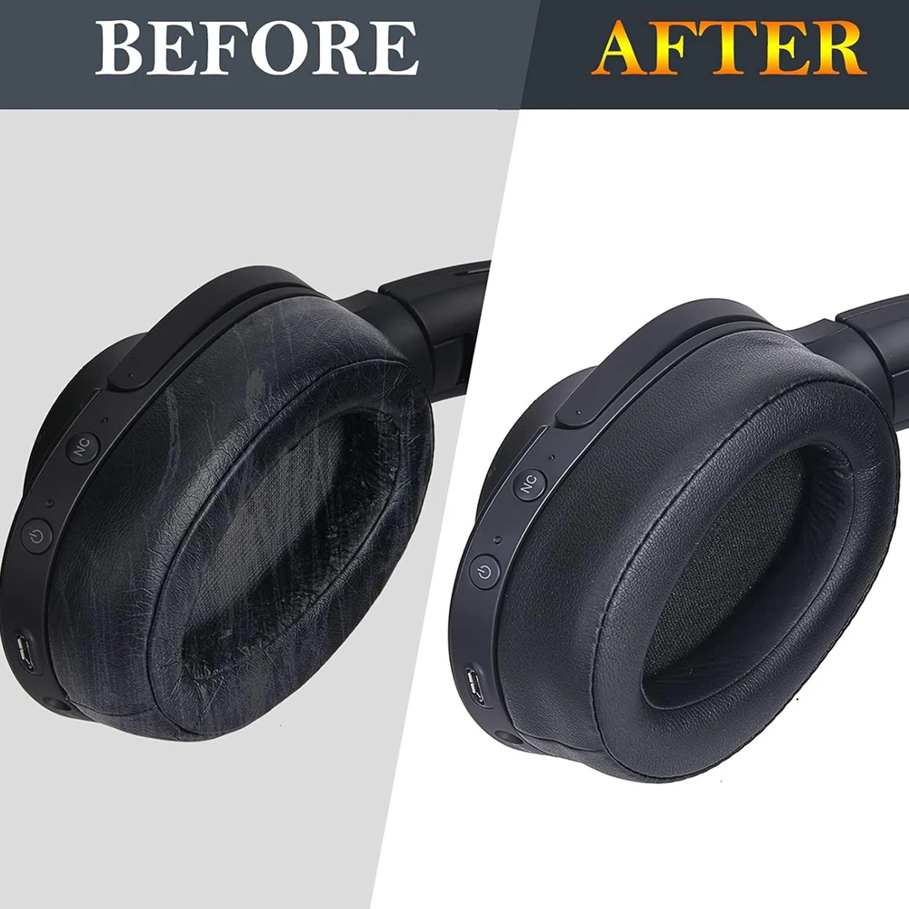 Earpads Compatible with SONY WH-H900N MDR-100ABN Protein leather Memory foam Ear Pads Cushions Replacement Over-Ear Headphones