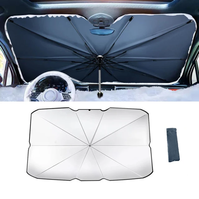 Foldable Car Sunshade Umbrella, Telescopic Car Front Windshield