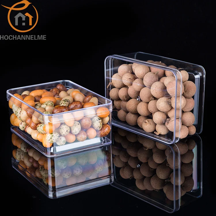 6 Pz/Lotto Scatola Di Immagazzinaggio Di Plastica Candy Nut Trasparente Pasticceria Dessert Insalata Di Frutta Scatola Di Conservazione Fresca Conteni