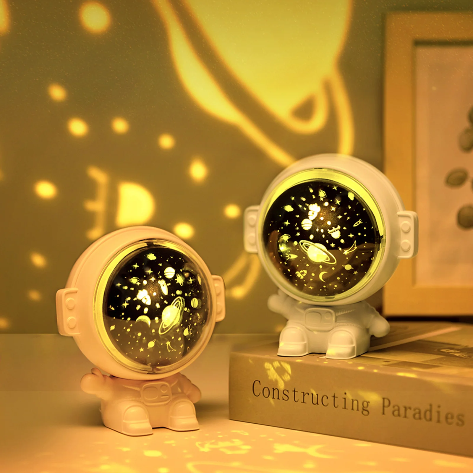 

Astronaut Starry Projector, Projection Lamp Spaceman Bedroom, Comes with 8 Music Atmosphere Night Lights, Xmas, Birthday Gift