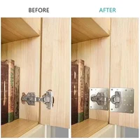 แผ่นซ่อมบานพับ ป้องกันประตูตู้ ประตูตู้ครัว ประตูตู้เสื้อผ้า ประตูตู้รองเท้า แผ่นซ่อมบานพับ 5