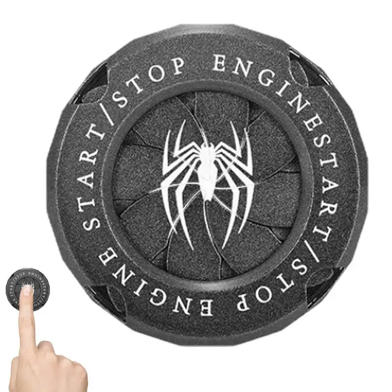 

Car Start Button Cover Rotating Car Ignition Button Cover Universal Car Interior Protective Switch Button Cover Anime Patterned