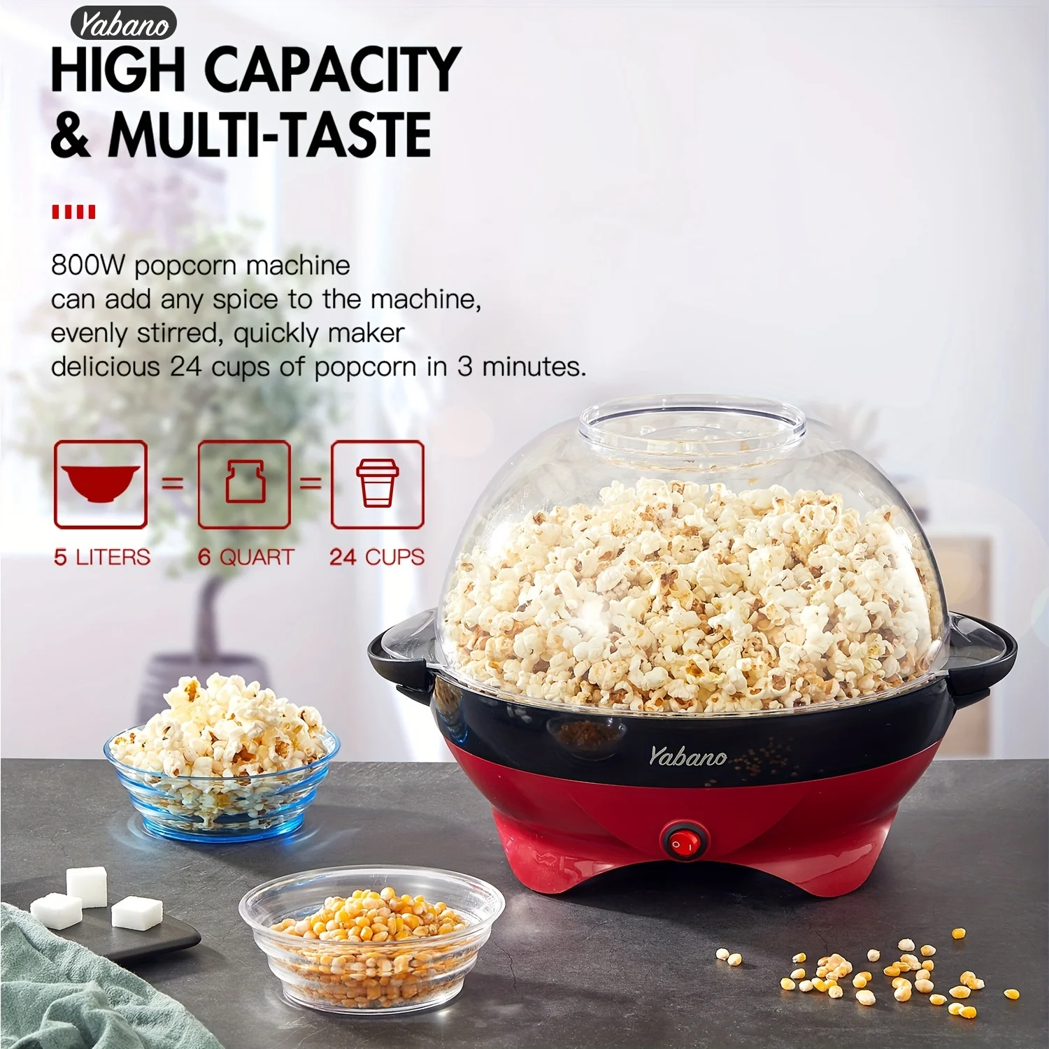 electric stirring plate Popcorn Maker Machine Nonstick Quick Heat Technology cool touch plate stirring handlesכלי להכנת פופקור 4