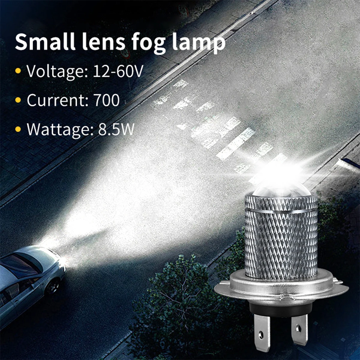 2PCS H7 H11 9005 HB3 9006 HB4 LED 전구 자동차 미니 안개등 전구 6000K 화이트 렌즈 LED 헤드라이트 전구 키트 DRL 주행등