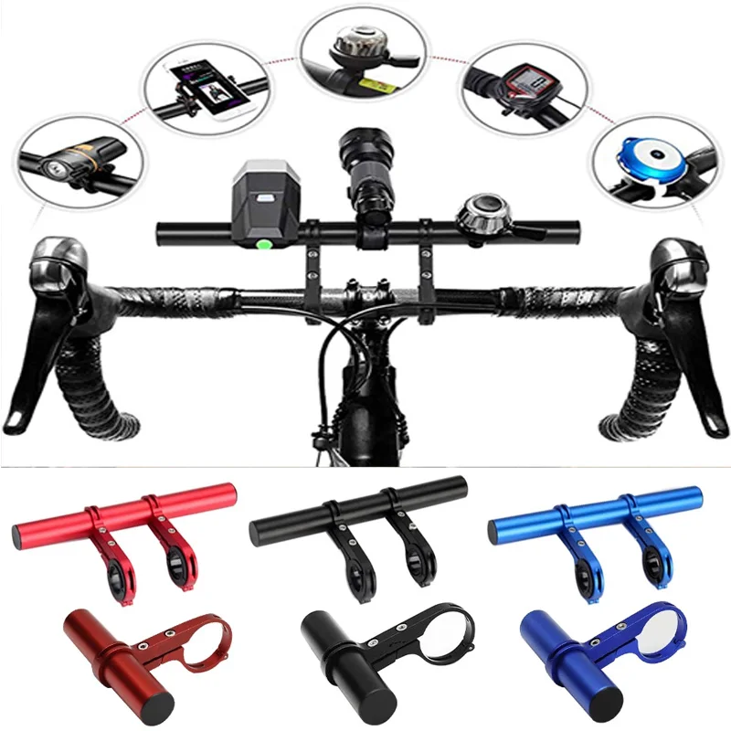 Bicycle Handlebar Extender 30CM Aluminum Alloy Mountain Bike Front Light Bracket Lamp Flashlight Accessories