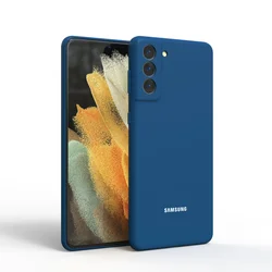 Silky Silicone Soft-Touch Protective Case Cover for S21Plus (Blue)