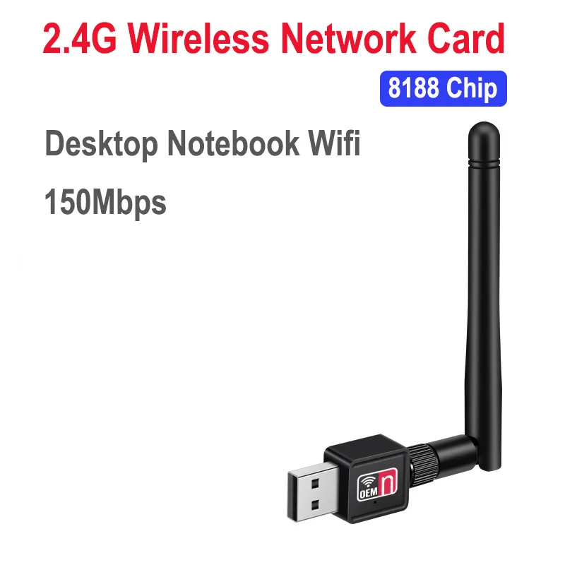 Oullx Usb Wifi Adaptador 150mbps 2.4ghz Antena Ethernet Wi-fi Dongle Lan Placa de Rede sem Fio Pcnotebook Wi-fi Iptv Receptor - Imagem 4