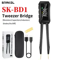 SK-BD1 Digital Smart Tweezer LCR SMD ESR Tester Resistance Capacitor Inductance Continuity Diode Electronic Component Test Tools 1