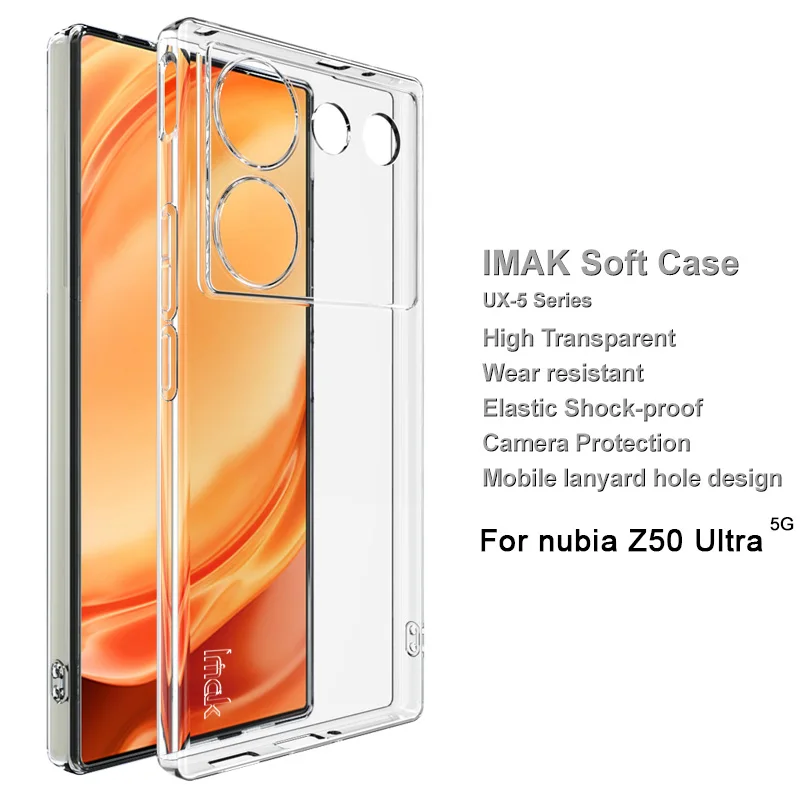 IMAK UX-5 Series Transparent Shockproof TPU Protective Case For