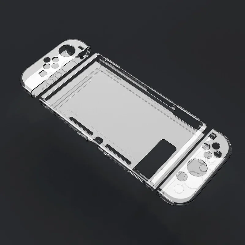 3-in-1 TPU Transparente Schutzhülle für Nintendo Switch 1 Schutzgehäuse Geteilte Hülle Daumengriffe für Switch-Zubehör – Detail 3