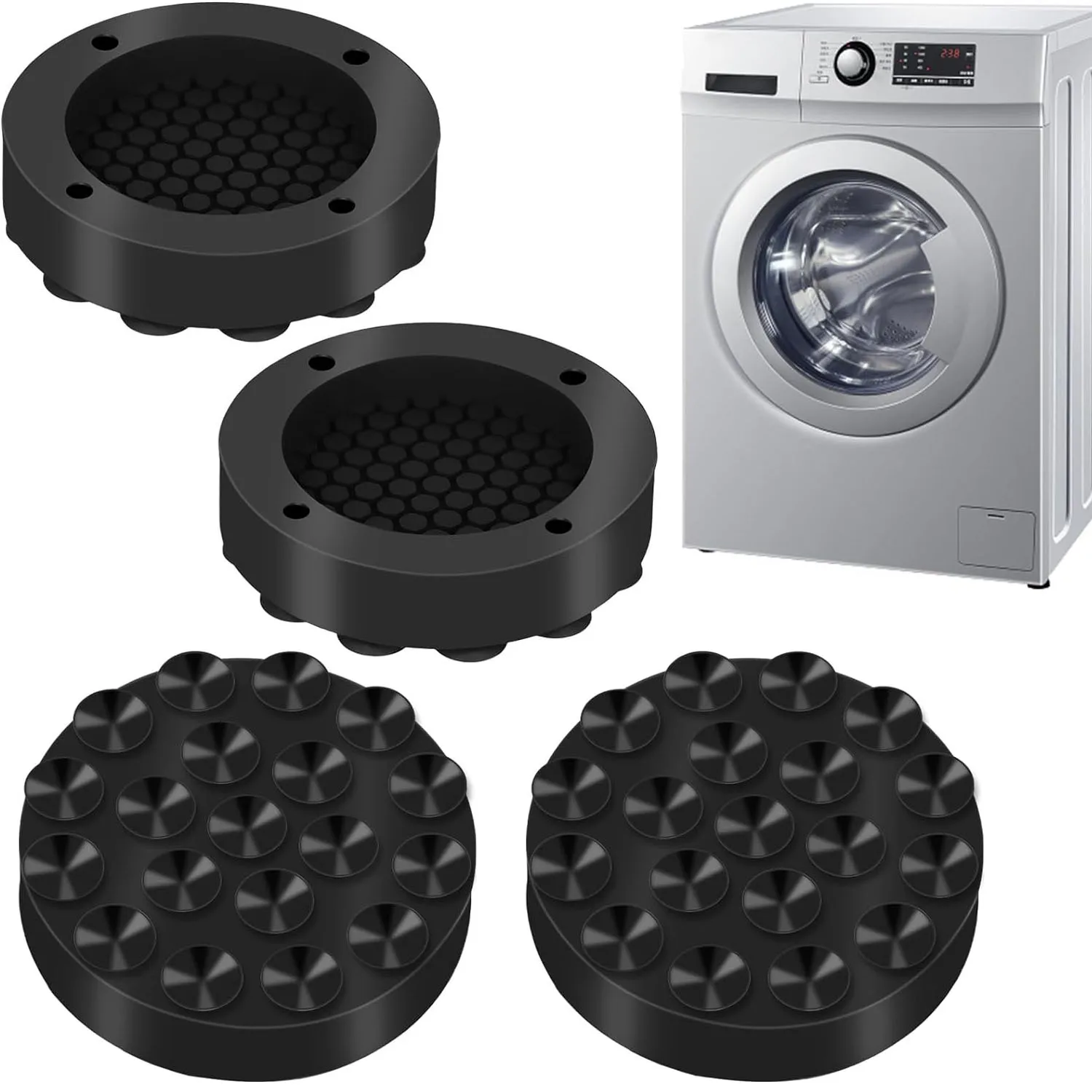 Washing Machine Feet Anti Vibration Pad Shock Absorber Inflatable - Foto 4