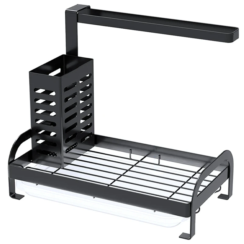 

Раковина Caddy, фотодержатель для тряпок с сливной кастрюлей для раковины и органайзеров для столешницы, экономия места