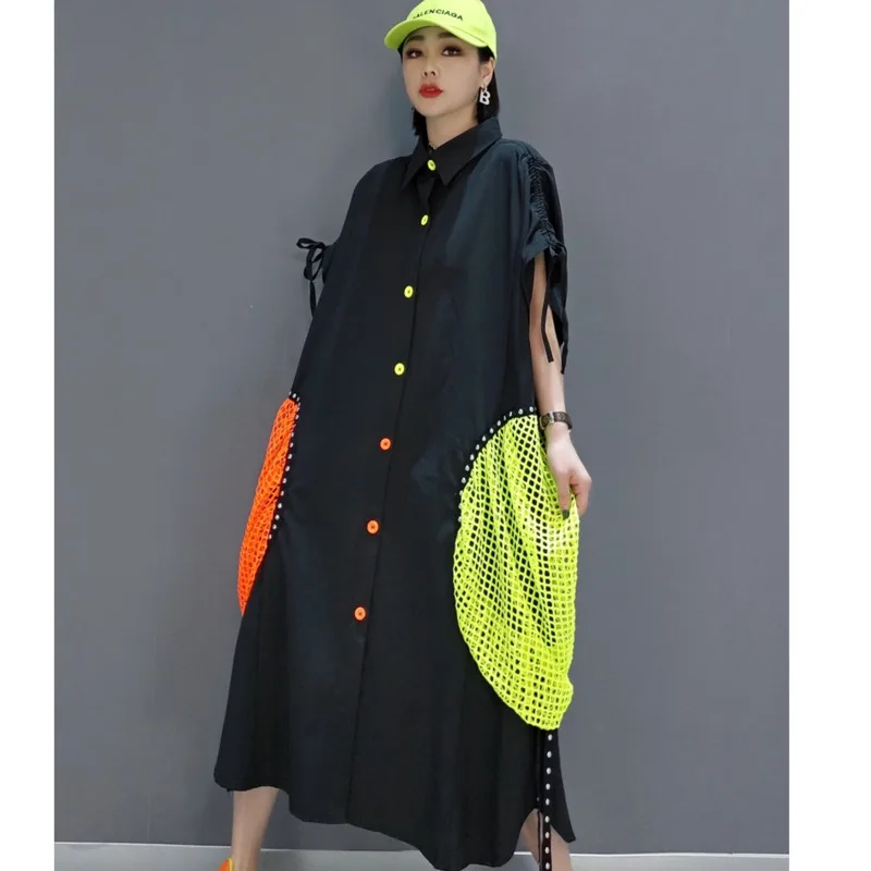 

2023 Summer Short Sleeve Polo Collar Dress