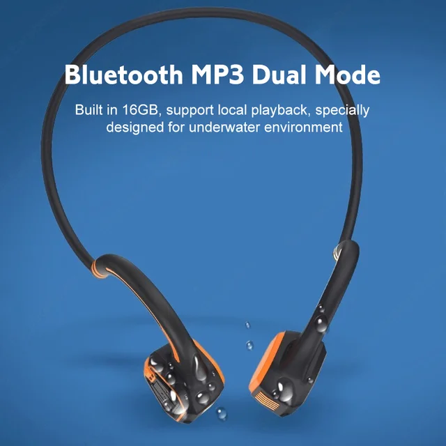AS9 Bone Conduction Bluetooth 5.1 Earphones IP68 Waterproof Swimming Earphone Wireless Headphones Sports Outdoor Running Earbuds 5