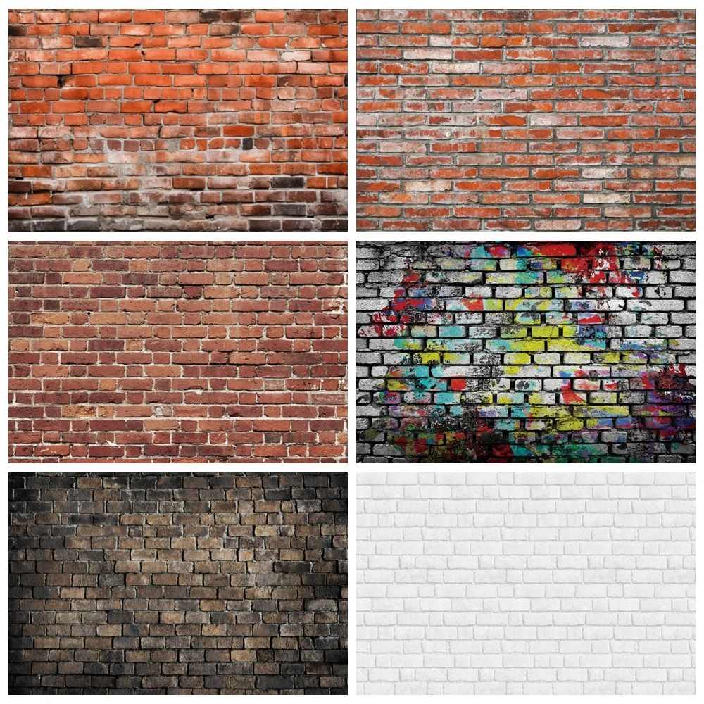 Vintage Graffiti Brick Wall Backdrop for Photography Wedding Baby Birthday Party Art Portrait Photocall Background Props photo backdrop