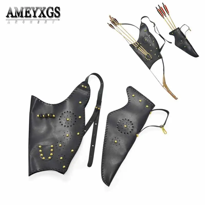 Traditional Bow Bag Portable Arrow Quiver Outdoor Bow and Arrow Hunting Shooting Storage Recurve Bow Sac For Archery Accessories