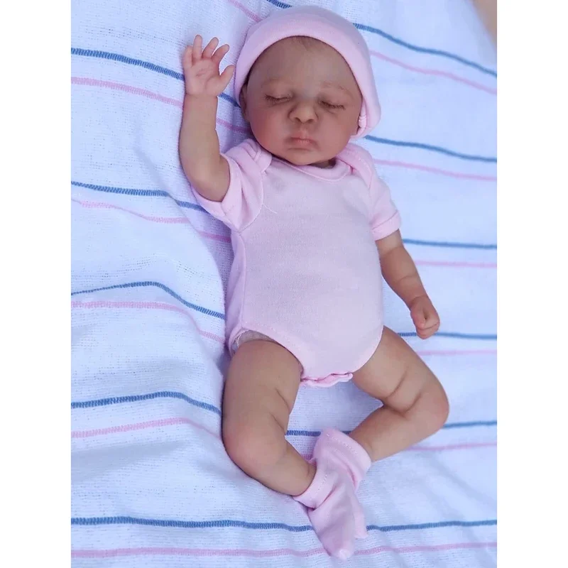 10 Pollici Mini Reborn Doll Luna Sweet Handy Doll Soft Body Real Touch Art Made 3D Skin Realistica Bambola Da Collezione Per Bambini