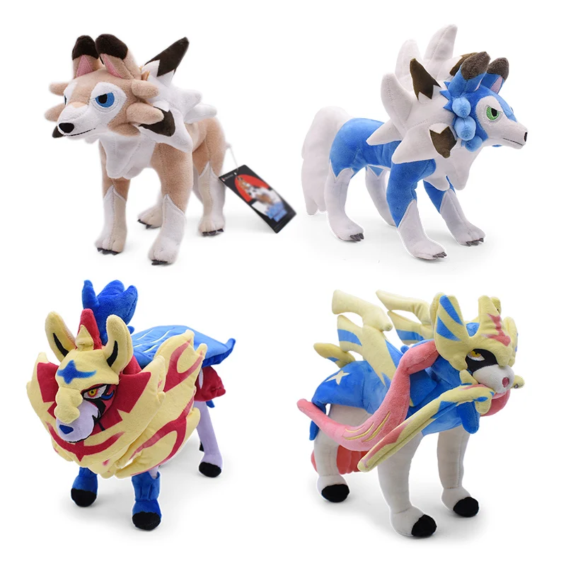 New Anime Pokemon Lycanroc Passimian Stuffed Plush Doll Soft Animal Hot Toys Great Christmas Gift For Kids Free Shipping marry christmas cartoon three piece set 3d printed bathroom pedestal rug lid toilet cover bath mat set drop shipping 12