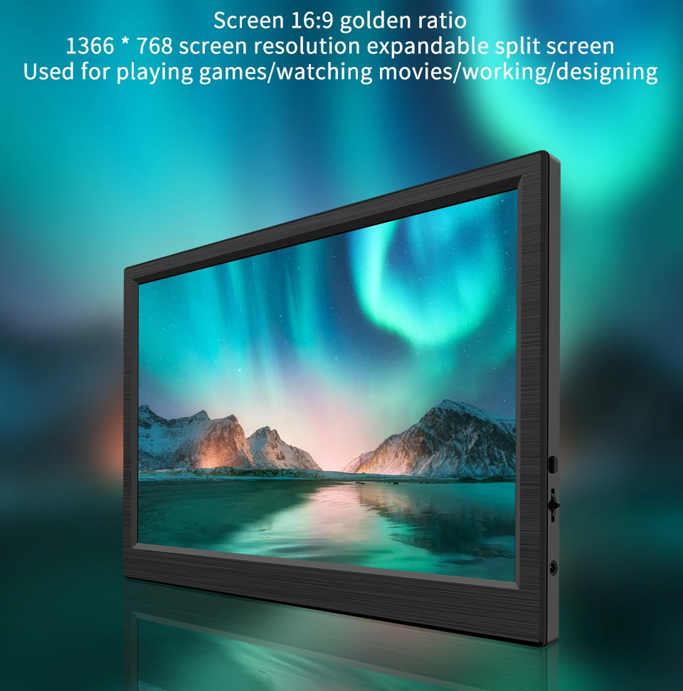 11.6 Inch Portable Monitor HDMI-Compatible Laptop second screen Gaming Extended Display For Switch/PS4/Xbox/Raspberry Pi