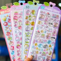 1 шт./4 шт., дневник с фруктами, 3D рельефные наклейки, скрапбукинг, сделай сам, канцелярские принадлежности, декор для дневника, школьные милые наклейки — изображение 2