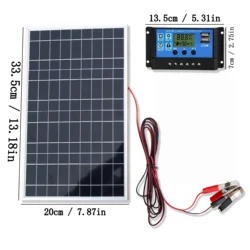 Portable Solar Charging Panel Kit - 300W with Dual USB Ports and Waterproof Controller for Camping & Outdoor Adventures (Solar panel kit)