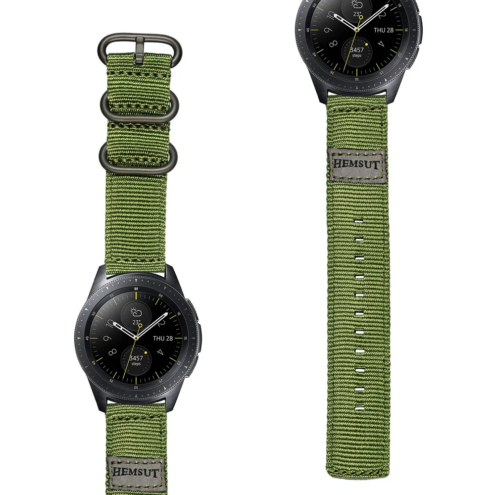 

HEMSUT Nylon Sports Watch Band Quick Release Soft Smart Military Replacement Watch Strap For Men Women 20MM 22MM