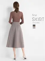 Autumn Winter Women's Mid-Length Knitted Pleated Skirt High Waist A-Line Long Skirt Loose Fuzzy Wool Skirt Double ket - Image 3