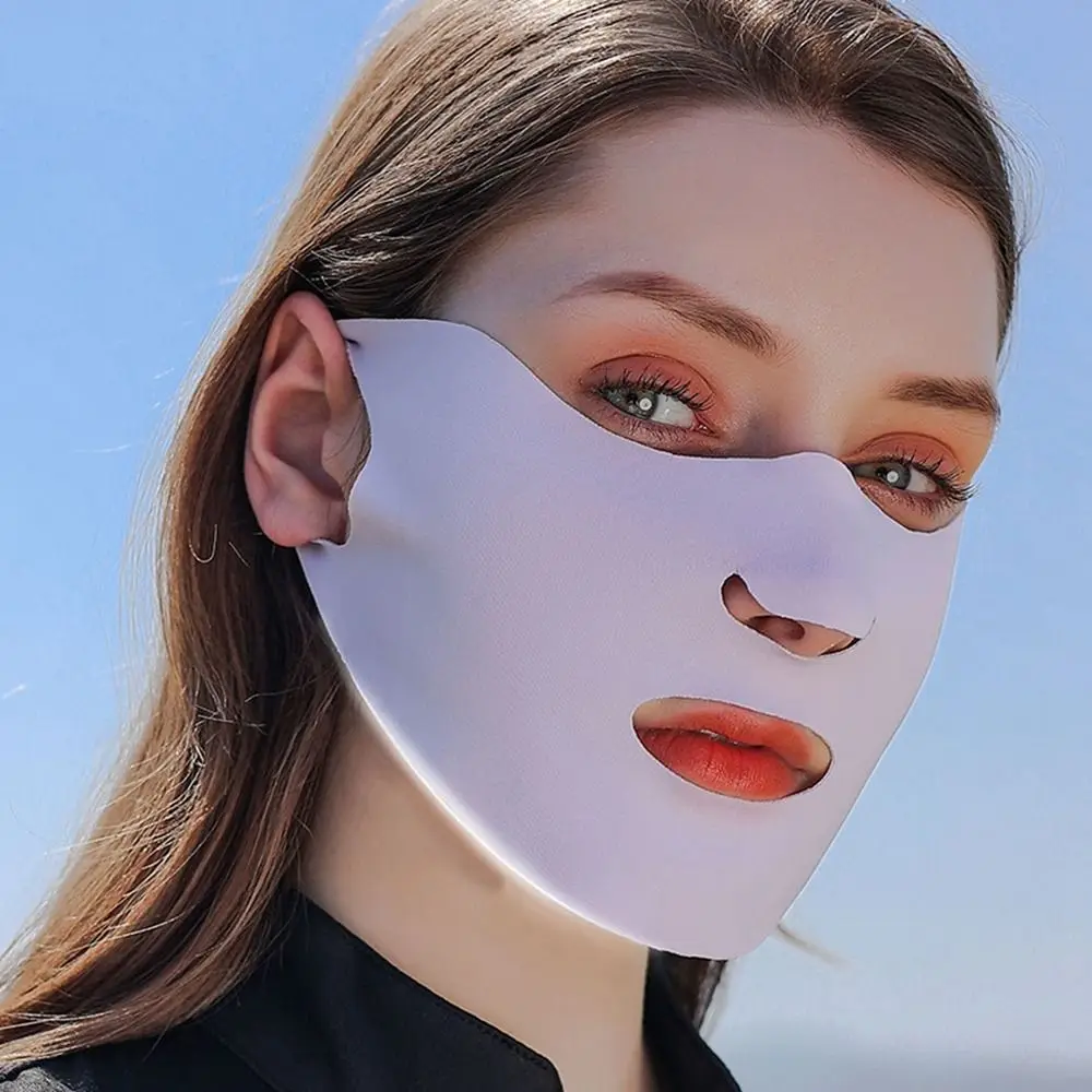 Scarf Sun UV Protection For Women Men Summer Outdoor Sunscreen Mask Ice Silk Face Cover Veil Anti-uv