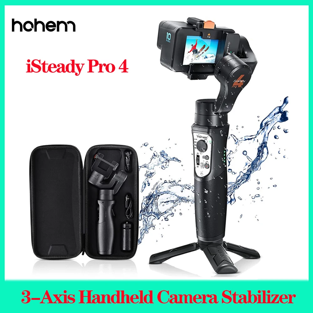 

Hohem iSteady Pro 4 Camera Gimbal 3-Axis Handheld Stabilizer for Gopro Hero 11 10 9 8 7 6 5 Osmo Action Insta360 One R For DJI 3