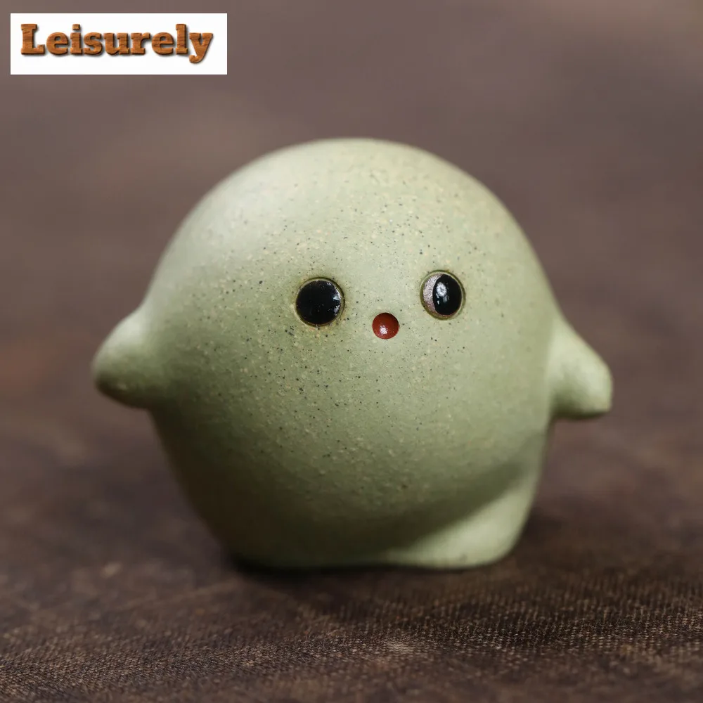 Yixing Zisha Sweet Green Rice Ball Tea Pet Elegant Fish Tank Landscaping Tea Figurine Play Toys Tea Statue Ornaments Supplies