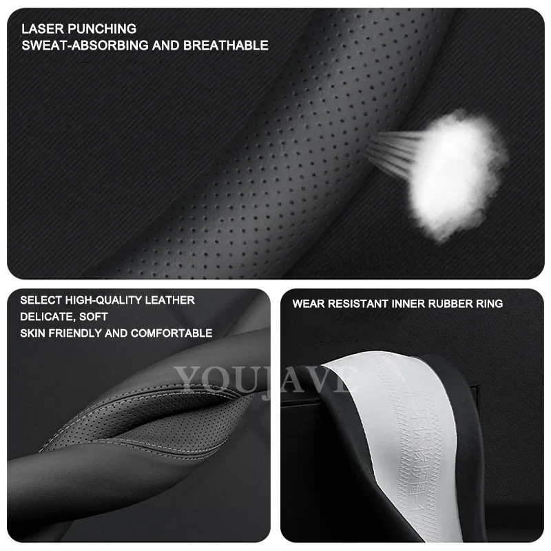 Per KIA EV3 EV4 EV5 EV9 2024 2025 Auto Volante Cove Wrap r Interni In Pelle Alta Respirare Decorazione Accessori - Image 6