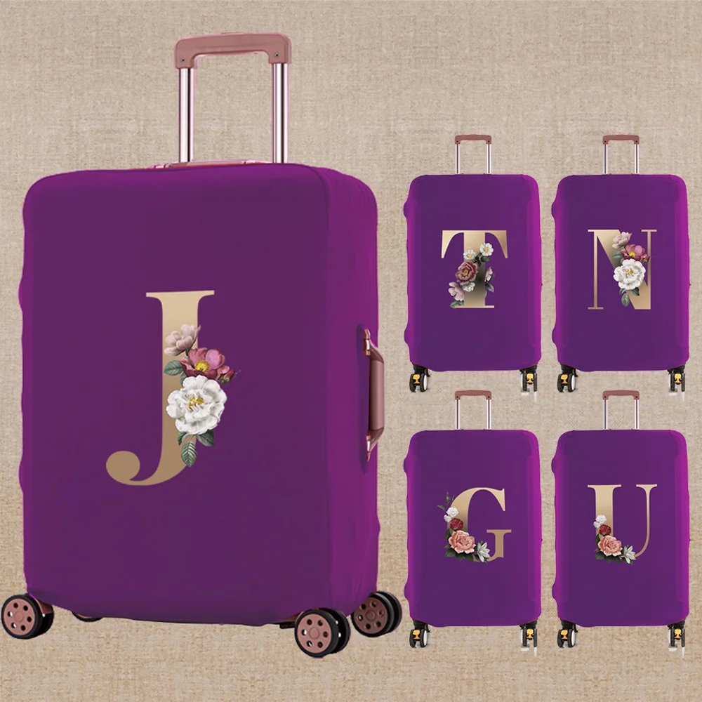 

Purple Color Travel Suitcase Dust Cover Luggage Protective Cover for 18-28 Inch Letter Print Trolley Case New Travel Accessories