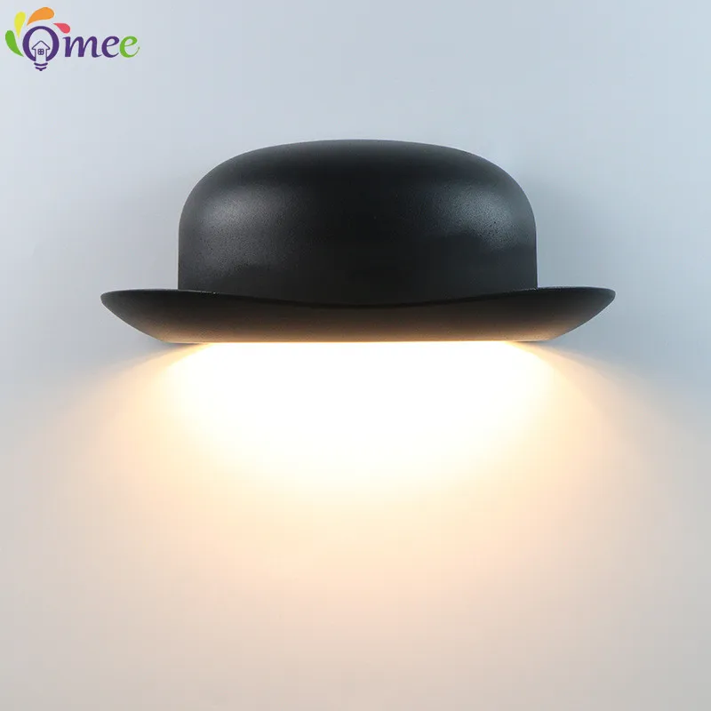Nordic Art LED Wall Lamps For Bedside Study Hall Entrance Corridor Background Stairs Indoor Deco Lighting hats Lampshade Lights