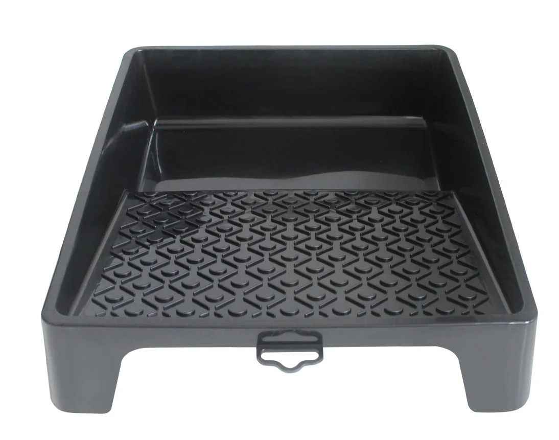Decorative wall paint tray Decorative tools Black plastic paint tray Roller brush tool 10 inches 35*30*7.5cm