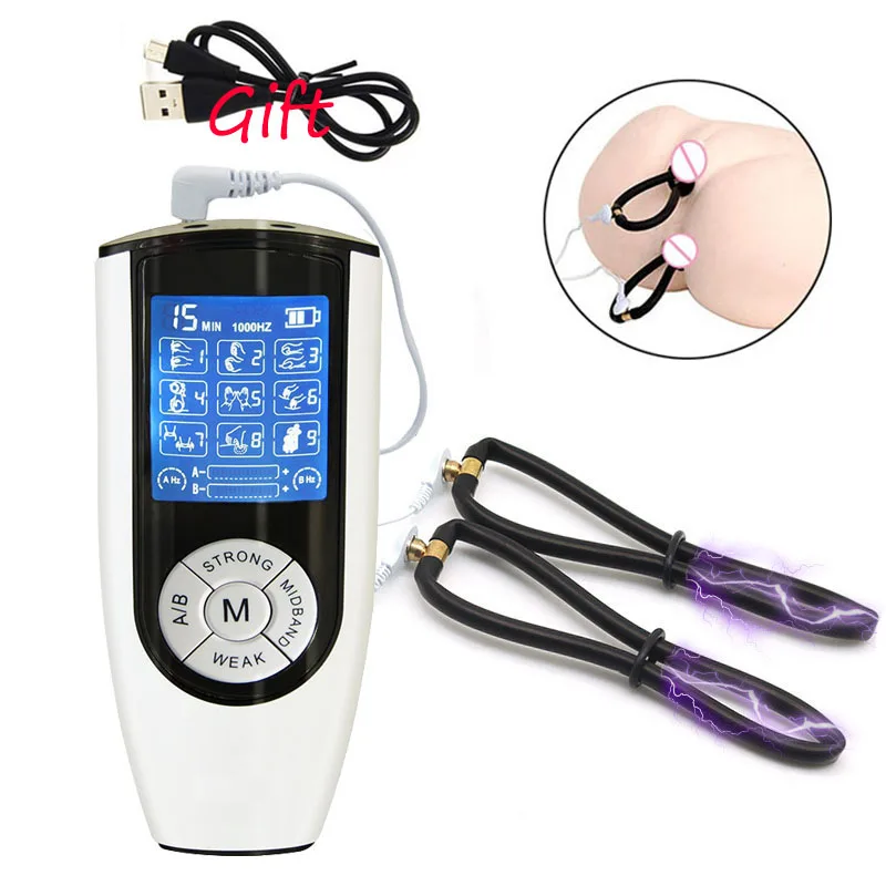 Electro Sex/Stimulation Insertable Vaginal Ring, Anal Electrode Plug, E-stim Penis and Testicles Band, Electric Stimulator BDSM Toy, electro sex toys,electric sex toys